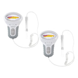 Maxbell 2pcs pH CL2 Chlorine Level Meter Water Quality Monitor for Swimming Pool