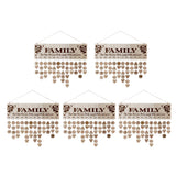 Maxbell 5pcs Family Birthday Board DIY Hanging Wooden Birthday Reminder Calendar