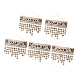 Maxbell 5pcs Family Birthday Board DIY Hanging Wooden Birthday Reminder Calendar