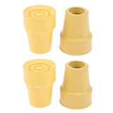 Maxbell 4 Pieces Anti skid Crutch Ferrules Rubber Ends Cane Walking Stick Tips 22mm