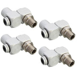 Maxbell 4x Universal Pneumatic Connector Air Pipe Adapter 360 Degree Rotation Tool