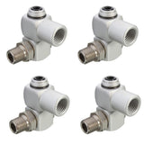Maxbell 4x Universal Pneumatic Connector Air Pipe Adapter 360 Degree Rotation Tool