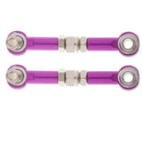 Maxbell 2x Aluminum Steering Linkage Pull Rod for HSP 94122 94123 1/10 RC Car Purple