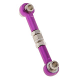 Maxbell 2x Aluminum Steering Linkage Pull Rod for HSP 94122 94123 1/10 RC Car Purple