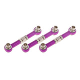 Maxbell 3x Aluminum Steering Linkage Pull Rod for HSP 94122 94123 1/10 RC Car Purple