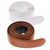Maxbell 2 Pieces Men Leather Replacement Belt Double Stitch Classic Design Belt 35mm