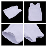 Maxbell 2pcs 1/6 Mens White Vest T-shirt Tops Sleeveless for 12'' Dragon Figures