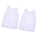 Maxbell 2pcs 1/6 Mens White Vest T-shirt Tops Sleeveless for 12'' Dragon Figures