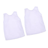 Maxbell 2pcs 1/6 Mens White Vest T-shirt Tops Sleeveless for 12'' Dragon Figures