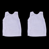 Maxbell 2pcs 1/6 Mens White Vest T-shirt Tops Sleeveless for 12'' Dragon Figures