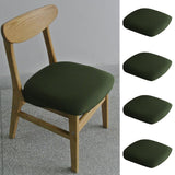 Maxbell 4PCS Stretch Dining Room Chair Seat Cover with Locking Buckle Army Green