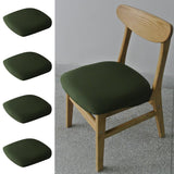 Maxbell 4PCS Stretch Dining Room Chair Seat Cover with Locking Buckle Army Green
