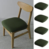 Maxbell 4PCS Stretch Dining Room Chair Seat Cover with Locking Buckle Army Green