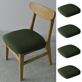 Maxbell 4PCS Stretch Dining Room Chair Seat Cover with Locking Buckle Army Green