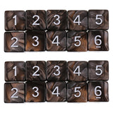 Maxbell 20pcs 6 Sided Dice Polyhedral Dice for Dungeons and Dragons Table Games