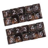 Maxbell 20pcs 6 Sided Dice Polyhedral Dice for Dungeons and Dragons Table Games