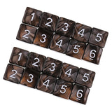 Maxbell 20pcs 6 Sided Dice Polyhedral Dice for Dungeons and Dragons Table Games