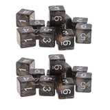 Maxbell 20pcs 6 Sided Dice Polyhedral Dice for Dungeons and Dragons Table Games