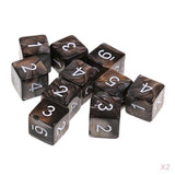 Maxbell 20pcs 6 Sided Dice Polyhedral Dice for Dungeons and Dragons Table Games