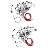 Maxbell 40 Model Trains Courtyard Light Wired LED Street Lamps Lamppost 1/200 Layout