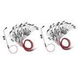 Maxbell 40 Model Trains Courtyard Light Wired LED Street Lamps Lamppost 1/200 Layout