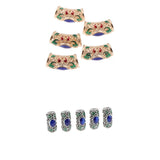 Maxbell 10pcs DIY Dreadlock Beads Hair Braiding Tubes Pins Rings Cuff Clips Jewelry