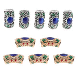 Maxbell 10pcs DIY Dreadlock Beads Hair Braiding Tubes Pins Rings Cuff Clips Jewelry