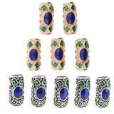 Maxbell 10pcs DIY Dreadlock Beads Hair Braiding Tubes Pins Rings Cuff Clips Jewelry