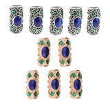 Maxbell 10pcs DIY Dreadlock Beads Hair Braiding Tubes Pins Rings Cuff Clips Jewelry