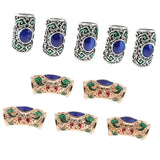 Maxbell 10pcs DIY Dreadlock Beads Hair Braiding Tubes Pins Rings Cuff Clips Jewelry