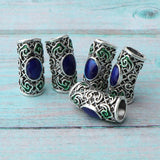 Maxbell 10pcs DIY Dreadlock Beads Hair Braiding Tubes Pins Rings Cuff Clips Jewelry