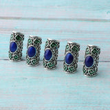 Maxbell 10pcs DIY Dreadlock Beads Hair Braiding Tubes Pins Rings Cuff Clips Jewelry