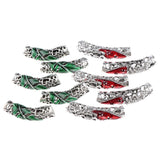 Maxbell 10x Dreadlock Bead Twist Braid Jewelry Tubes DIY Bracelet Beard Hair Pendant