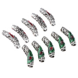 Maxbell 10x Dreadlock Bead Twist Braid Jewelry Tubes DIY Bracelet Beard Hair Pendant