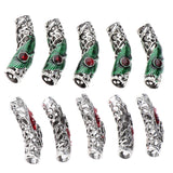 Maxbell 10x Dreadlock Bead Twist Braid Jewelry Tubes DIY Bracelet Beard Hair Pendant