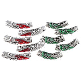 Maxbell 10x Dreadlock Bead Twist Braid Jewelry Tubes DIY Bracelet Beard Hair Pendant