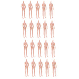 Maxbell 20 Pieces 7 Joints Nude Body Parts for 1/6 Licca Blythe Body Doll Custom