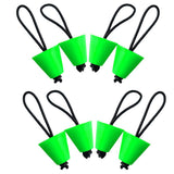 Maxbell 8 Pieces Green Rubber Universal Kayak Scupper Plugs Drain Holes Stopper Bung