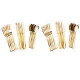Maxbell 36pcs Large Disposable PP Cutlery Set Forks Knives Spoons Golden