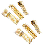 Maxbell 36pcs Large Disposable PP Cutlery Set Forks Knives Spoons Golden