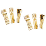 Maxbell 36pcs Large Disposable PP Cutlery Set Forks Knives Spoons Golden