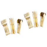 Maxbell 36pcs Large Disposable PP Cutlery Set Forks Knives Spoons Golden