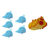 Maxbell 10pcs Bath Tub Non Slip Safety Treads Sticker Bathroom  Submarine/Whale