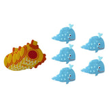Maxbell 10pcs Bath Tub Non Slip Safety Treads Sticker Bathroom  Submarine/Whale