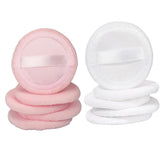 Maxbell 10Pcs Cotton Makeup Powder Puff with Strap Blush Loose Powder Blending Puff