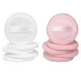 Maxbell 10Pcs Cotton Makeup Powder Puff with Strap Blush Loose Powder Blending Puff