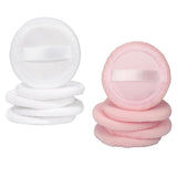Maxbell 10Pcs Cotton Makeup Powder Puff with Strap Blush Loose Powder Blending Puff