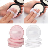 Maxbell 10Pcs Cotton Makeup Powder Puff with Strap Blush Loose Powder Blending Puff