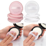 Maxbell 10Pcs Cotton Makeup Powder Puff with Strap Blush Loose Powder Blending Puff