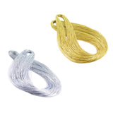 Maxbell 2 Pieces Jewelry Braided Thread Metallic Cords Jewellery Making Accessory